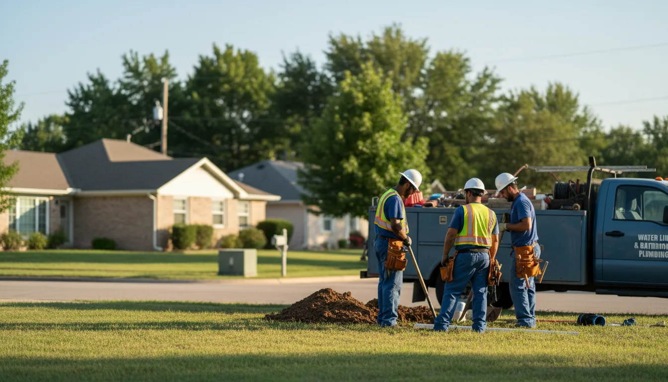 Residential water line and bathroom plumbing service in Rowland, PA
